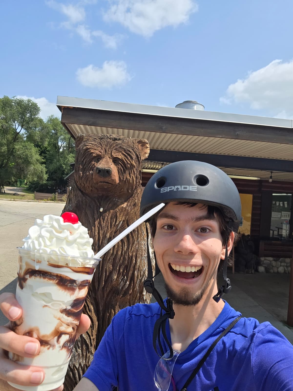 Me at a Dairy Bear ice cream shop