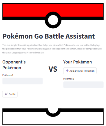 pokemon battle assistant example UI